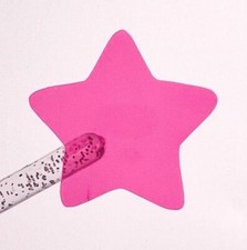 Transparent Star Stickers - 1/4" to 3 inch - Pink or Purple, See Through