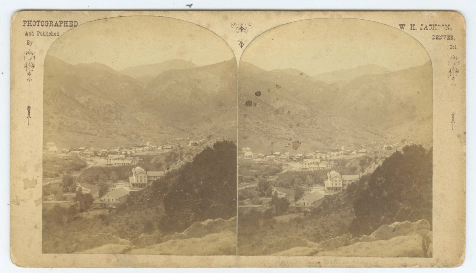 G1736~ COLORADO Manitou Stereoview – c.1880 by W. H.  Jackson