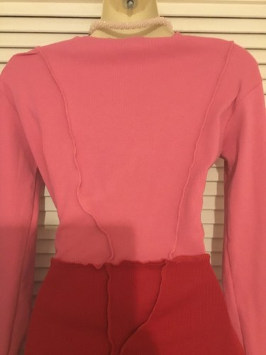MISSGUIDED Pink/Red Cut Out Stretch Dress Size 12 (12/14) - Picture 7 of 12