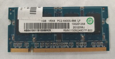 1GB PC2-6400S 200-Pin Laptop Memory: HP 598861-001 - 1GB (1x1GB) 800Mhz ...