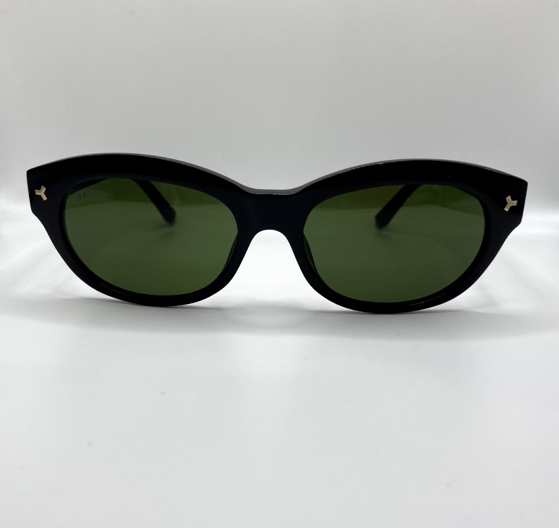 Bally BY0070 01N Black Cat Eye Plastic Sunglasses Bold