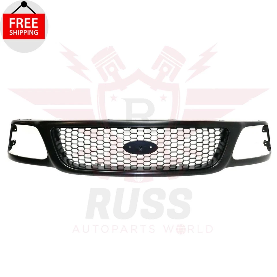 New Front Grille & Bumper Lower Valance Tow/Fog Hole Fits 1999-2004 FORD F-150 - Imagem 2 de 3