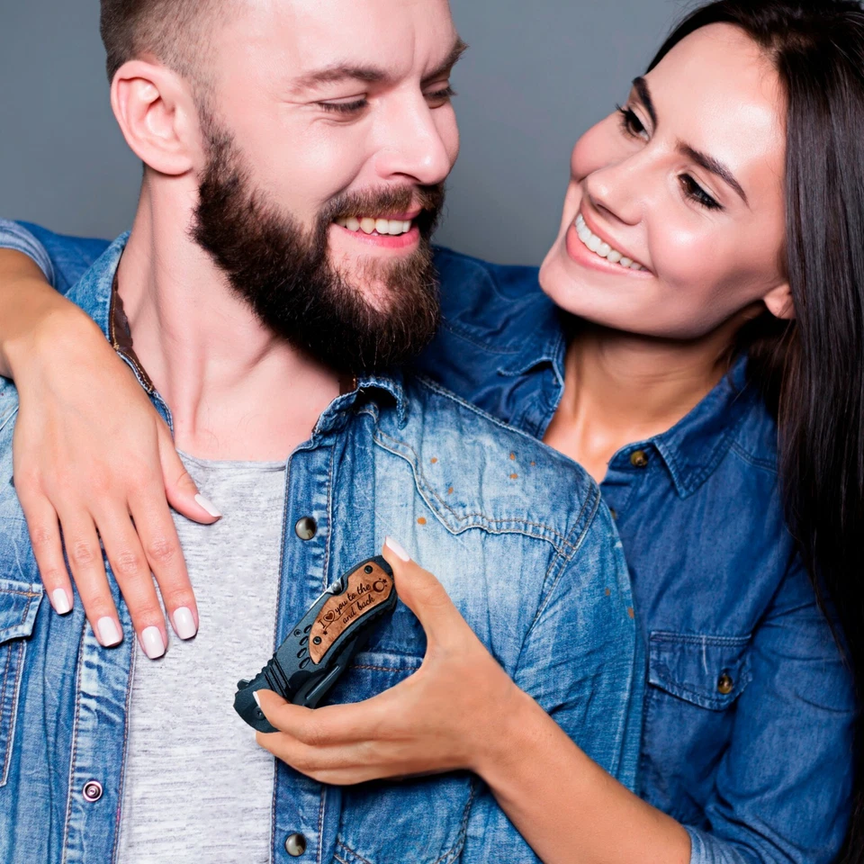 I Love You to the Moon and Back, Engraved Pocket Knife, Anniversary Gift for Him - Image 2 of 4