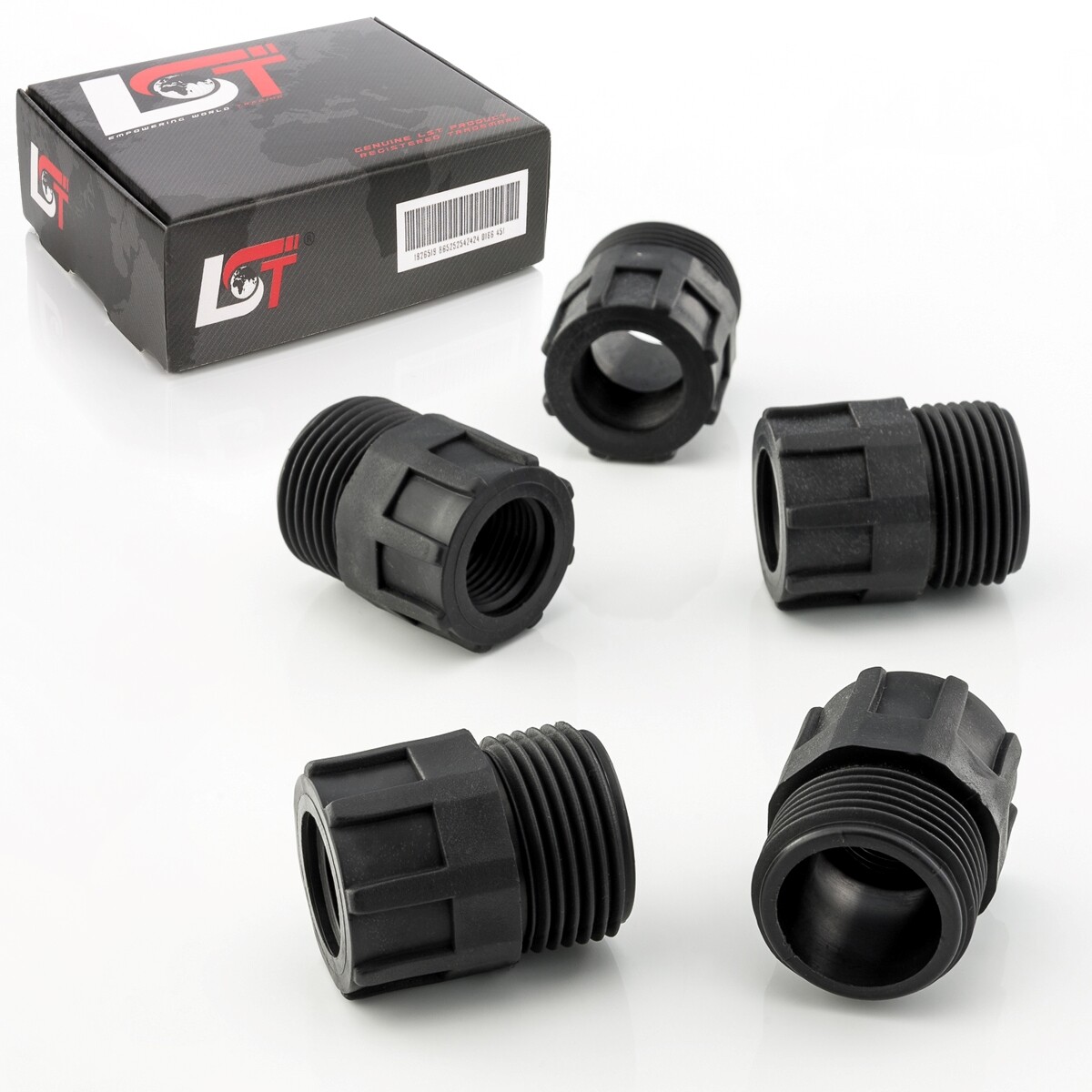 5X Connector Coupling Screw System Reducing Piece Reduction PE Pipe 1/2"" X 1""