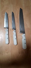 Vintage 4 Piece Stubai Tirol Alpenstahl Handgeschmedet Stainless Chef Knife Set