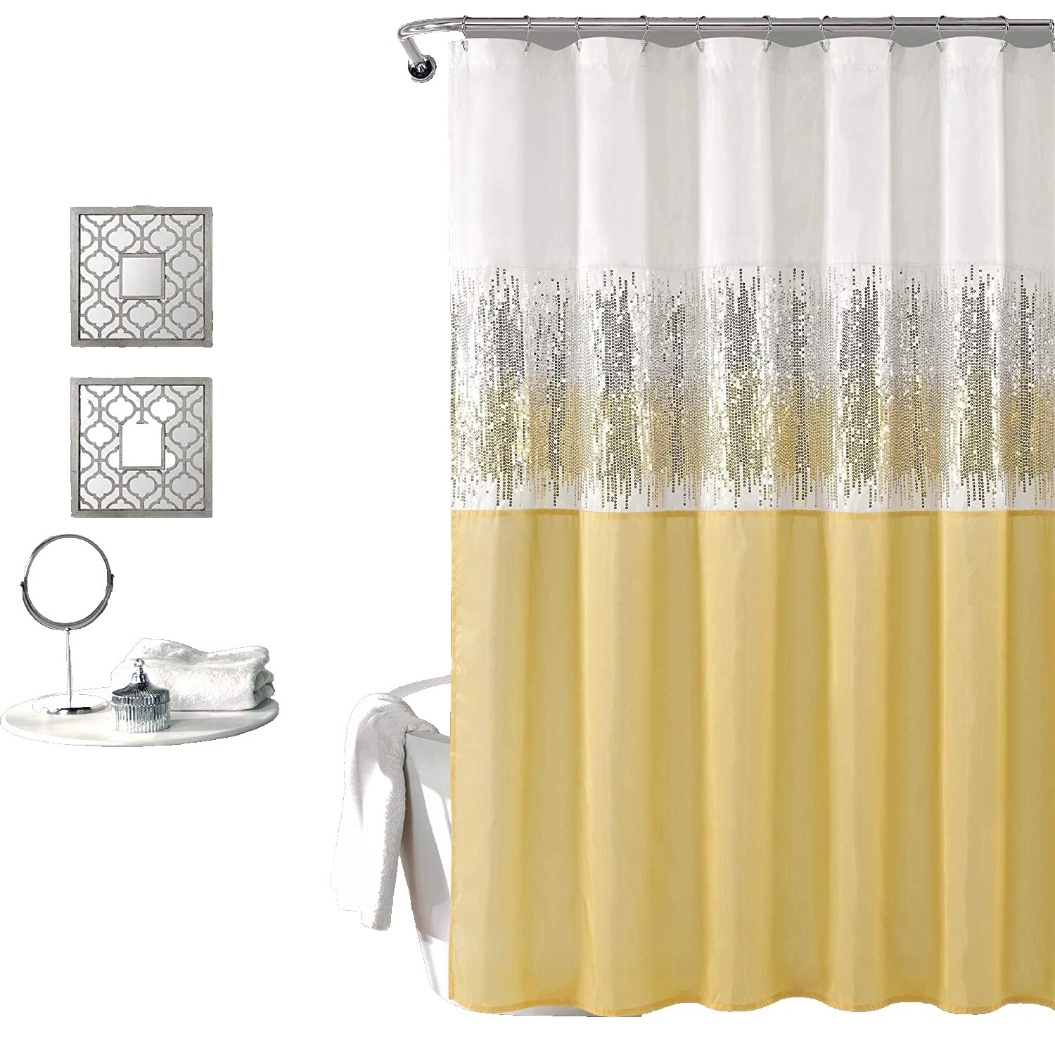 Cortinas de Ducha Floral de PVC