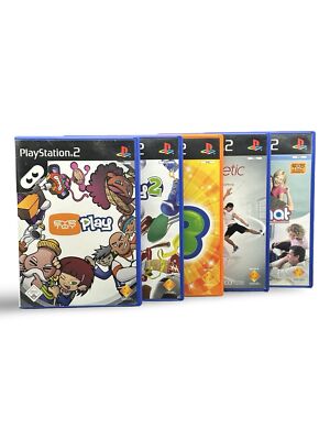 PS2 Spiele | EyeToy Play 1 3 + Chat + Kinetic Bundle | PlayStation 2 Kamera Game