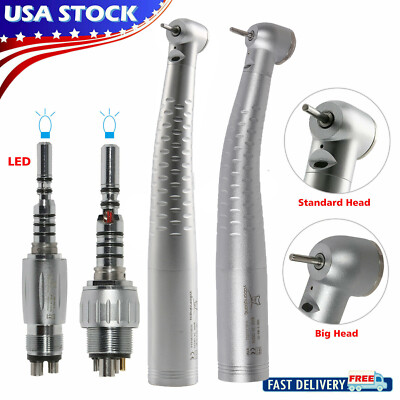 Dental Fiber Optic High Speed Handpiece / LED Quick Coupler 4/6 Holes KaV Style