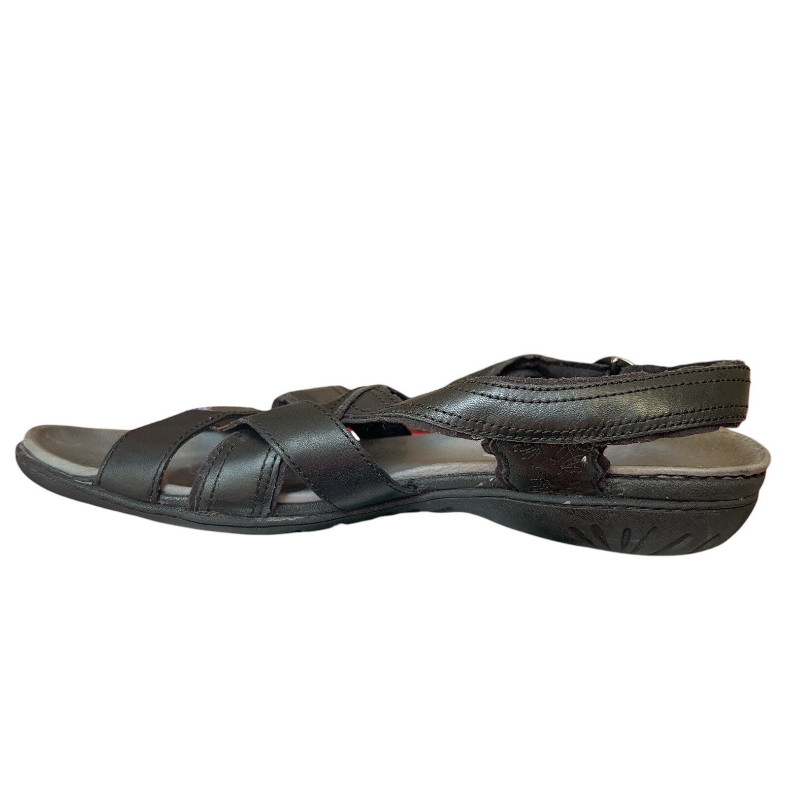 Scarpe sandalo Merrell fagotto nero pelle cinturino slingback donna 10 casual