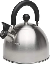 Primula Stewart Whistling Stovetop Tea Kettle 1.5 Quart Stainless Steel