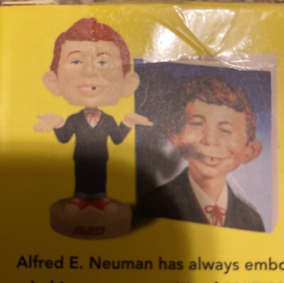Alfred E Newman bobble head running press doll, Rare | eBay