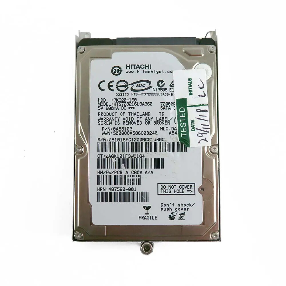 160GB SATA 2.5"" 9.5mm 7200RPM 1.5Gb/s HDD - 455954-001