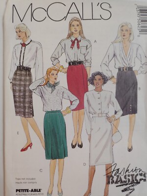 Skirt Straight Slim 16 McCalls 5062 Sewing Pattern UC McCall's VTG Basics Knee