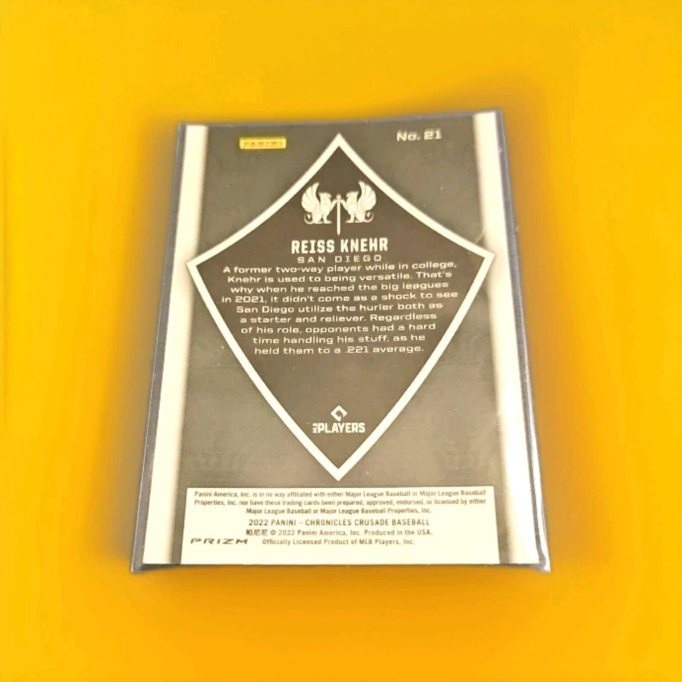 2022 Panini Chronicles - Crusade #21 - Building Blocks Prizm - Reiss Knehr - RC - Image 2 of 2