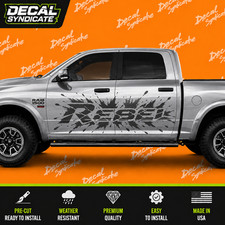 Ram 1500 Rebel Off Road Custom Vinyl Decal Graphics Sides Decal 4 Doors