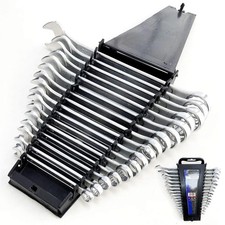 Toolzone Combination Spanners 16pc Metric 6 22mm Ring Open End Drop Forged Set