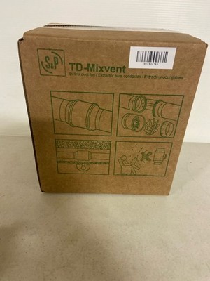 Soler & Palau TD-100 4'' Inline Mixed Flow Duct Fan - Off-White Plastic
