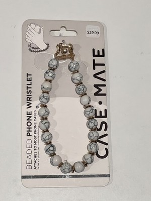 Marble Case Mate Phone Cases Case-Mate Universal Phone Beaded Wristlet White Marble NEW Marble Case Mate Phone Cases Case-Mate Universal Phone Beaded Wristlet White Marble NEW