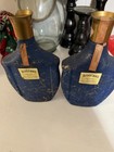 Beam's Choice Blue Liquor Decanter Bottles 4/5 Quart Crackle Ceramic Lot of 2 — photo 2