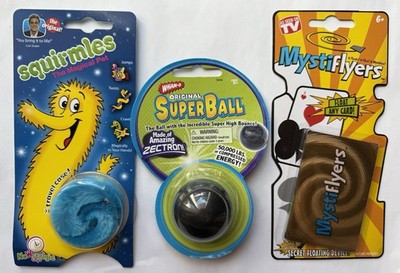 LOT of 3 NEW Nostalgic Toys: Squirmles, Wham-O, Mystiflyers - Summer Fun!