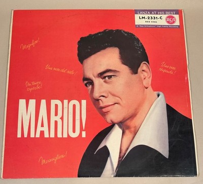 Mario, Lanza At His Best Record VG+, RCA Red Seal