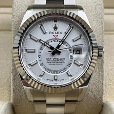 2025 NEW Rolex Sky-Dweller 42mm - White Dial - White Gold Fluted Bezel - 336934 4