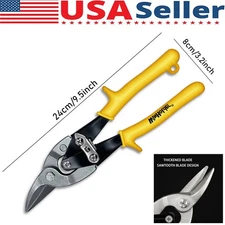 Aviation Tin Snips Silverline Left Sheet Metal Cutters Shears Scissors Yellow US
