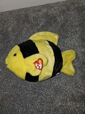Ty Beanie Babies Buddy Bubbles The Fish Plush Soft Toy with Tag Retired Vintage