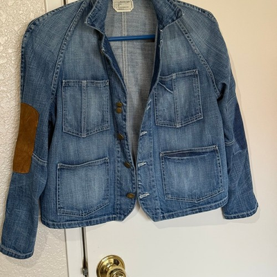 #ad Vintage Patch Denim Chore Jacket $45.00