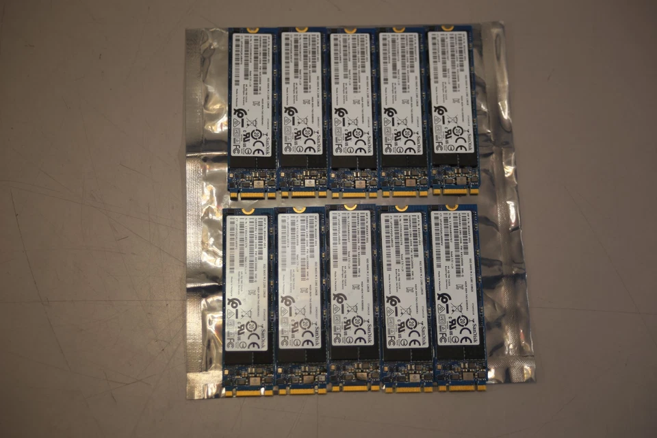 Lot 10 OEM 856447-001 / SD8SN8U-128G-1006 M.2 2280 SATA SSD 128GB X400 SanDisk - Image 2 of 3