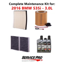 2016 BMW 535i 3.0L Complete Oil, Air & Cabin Filter Kit (0W-30)