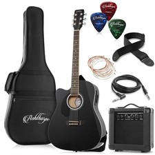 Left-Handed Dreadnought Cutaway Acoustic Electric Guitar w/ EQ  10 Watt Amp