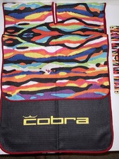 Cobra Microfiber Crazy Snake Multicolor Golf Tour Club Towel 39x14 Nwt