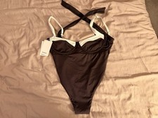 Monday Swimsuit One Piece Clovelly - Espresso/Ivory Two-tone BRAND NEW *RRP £160
