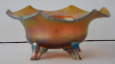 Steuben Gold Aurene #415 Nut Dish