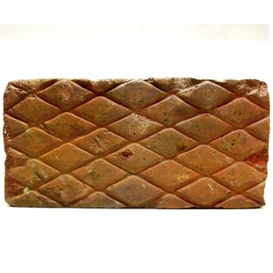 RARE VINTAGE RECLAIMED DIAMOND PATTERN KANSAS CLAY PAVER BRICK Early 1900s