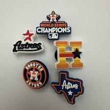 Houston ASTROS Baseball Texas Sport Team 5 pcs for Crocs shoes CHARMS NEW