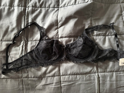 Lise Charmel Feminite Dentelle Savorski Crystal Calais Lace Blk 36B NWT List 130