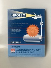 Apollo Laser Printer Copier Transparency Film 40 Sheets CG7060