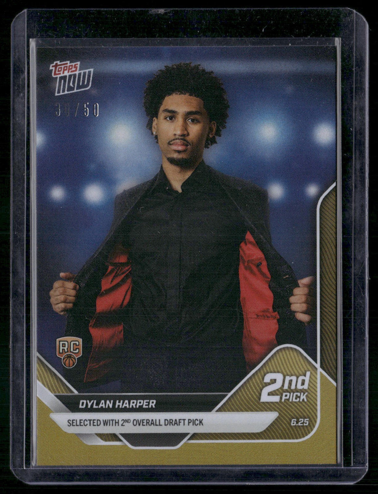 2025-26 Topps Now #D2 Dylan Harper Gold Foil #/50