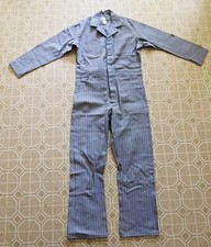 Vintage WearGuard Coveralls Herringbone Snap Closure 42 Tall Mechanic Jumpsuit