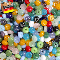 300 StüCk Bunte Glasperlen Flache Runde Perlen Zum Basteln Schmuckherstellung Da