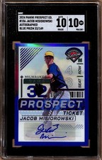 2024 Panini PE - Jacob Misiorowski #156 Blue Prizm Auto /149 - SGC 10