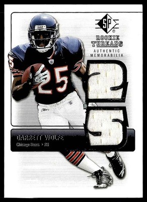 Garrett Wolfe 2007 SP Rookie Threads Silver JSY Chicago Bears #RT-GW
