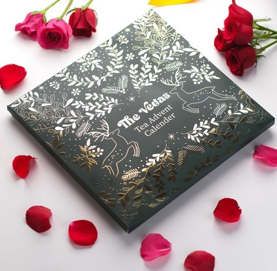 Luxury Advent Calendar of Teas, 24 Christmas Teas in Handstitched Cotton Teabags