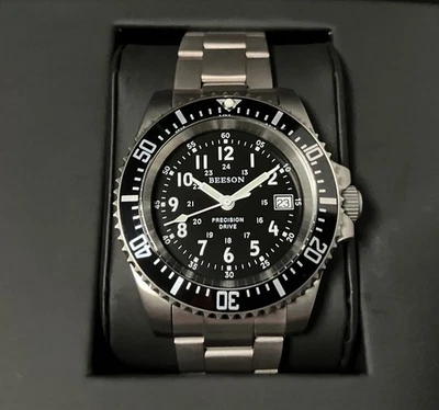 Reloj estilo buceo de campo de titanio HAQ 40 mm - alta precisión suizo ETA PreciDrive - Imagen 1 de 4