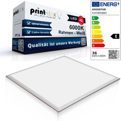 Premium LED Panel Slim 60x60cm 6000K Deckenlampe Strahler 36W Weiß - Color Serie