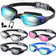 Adult Silicone Swimming Goggles Anti-fog UV-protection Coated
