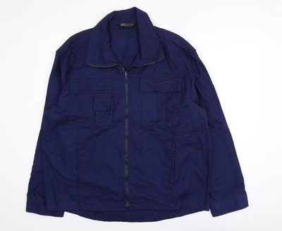 Top Flight Herren Arbeitskleidung Jacke blau XL mit Reißverschlusstaschen
