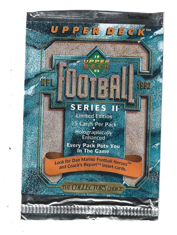 1992 Upper Deck Football Series II - Wrapper Only